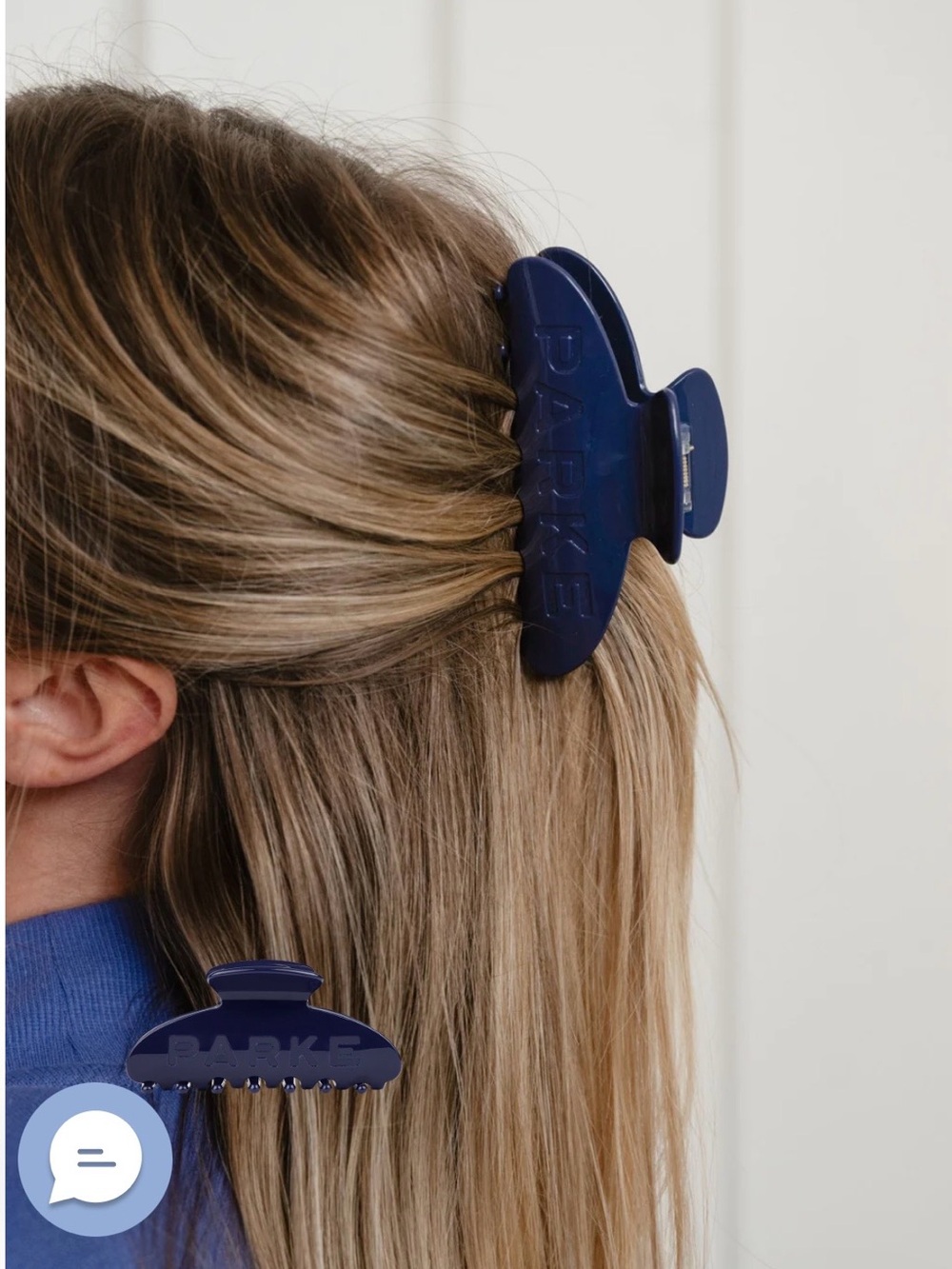 Parke ‘DRIFT’ blue hair claw clip #parke #hairaccessories